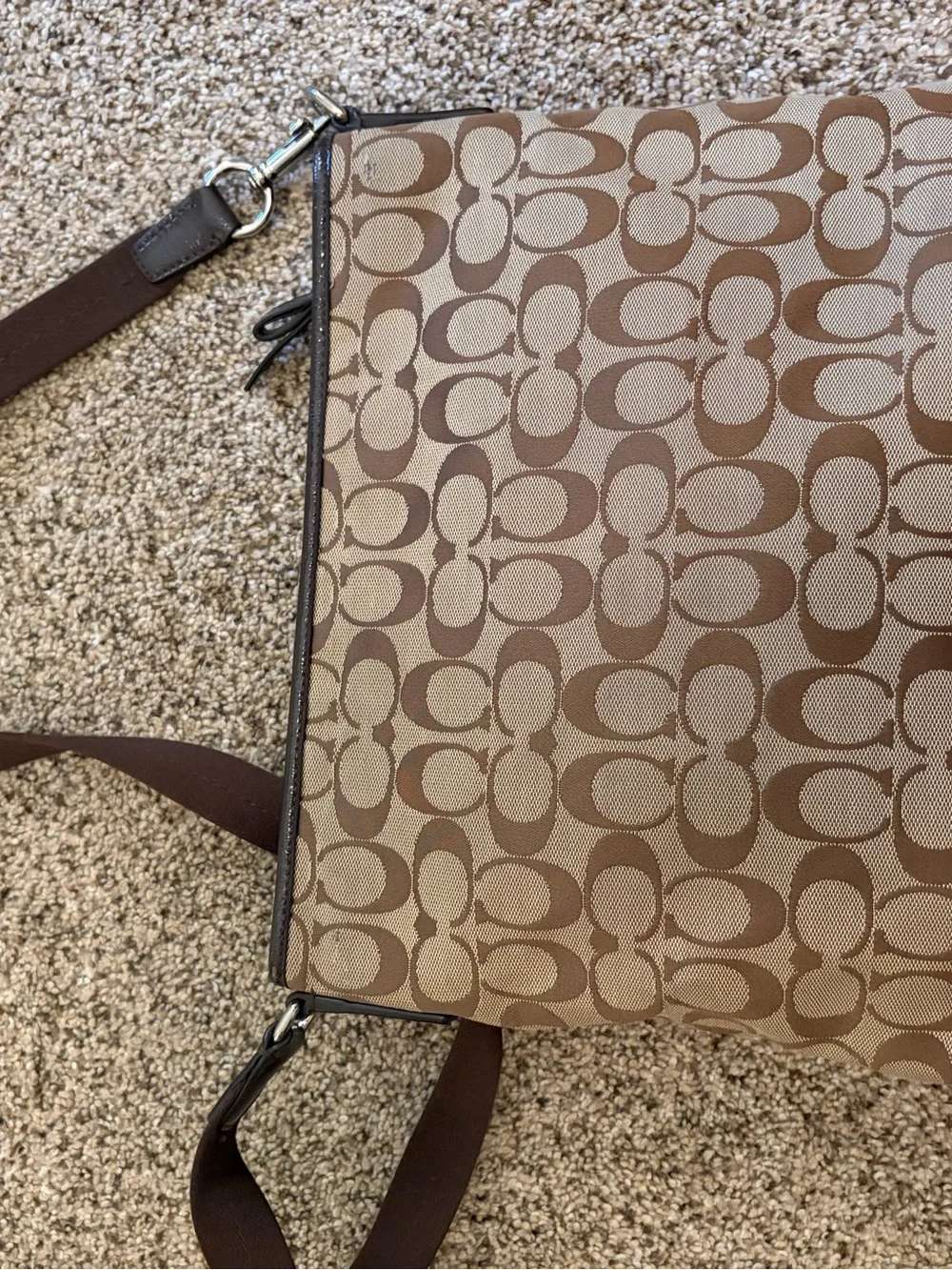 Coach Canvas Crossbody Bag in Brown